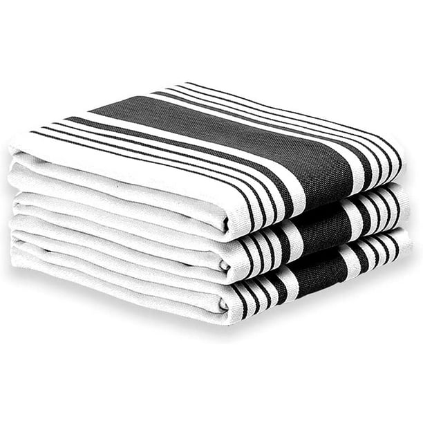 Cotton Dish Flour Sack Kitchen 8 Towels French Stripe Dinner Napkins Hotel
